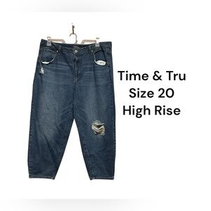 TIME & TRU SIZE 20 WOMENS JEANS HIGH RISE 24” INSEAM